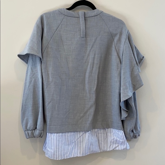 Zara Ruffle Top with Button Down Layer - Picture 7 of 7